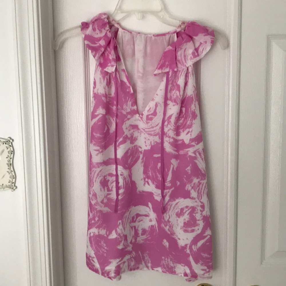 Flowered Ruffle Top